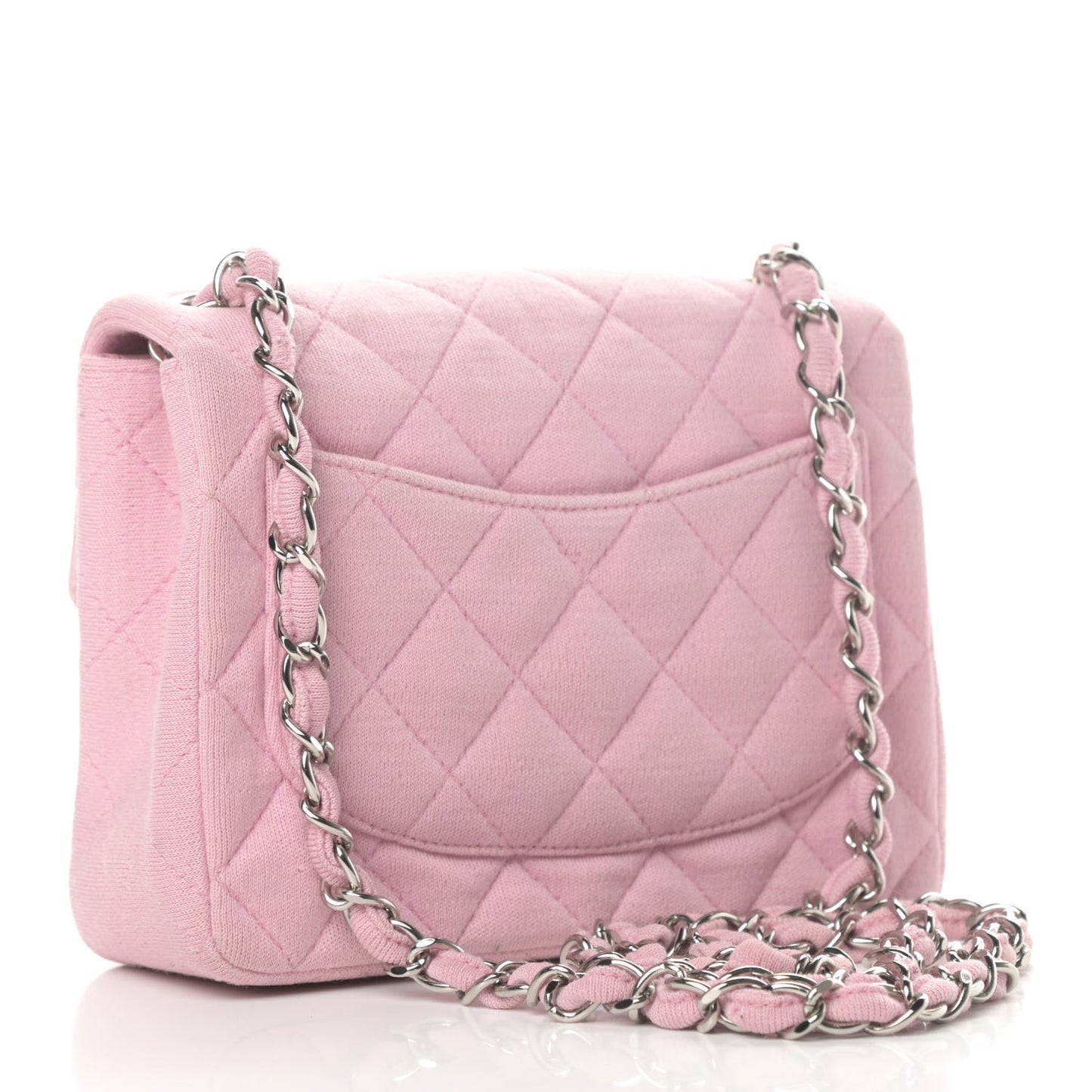 Jersey Quilted Mini Square Flap Pink