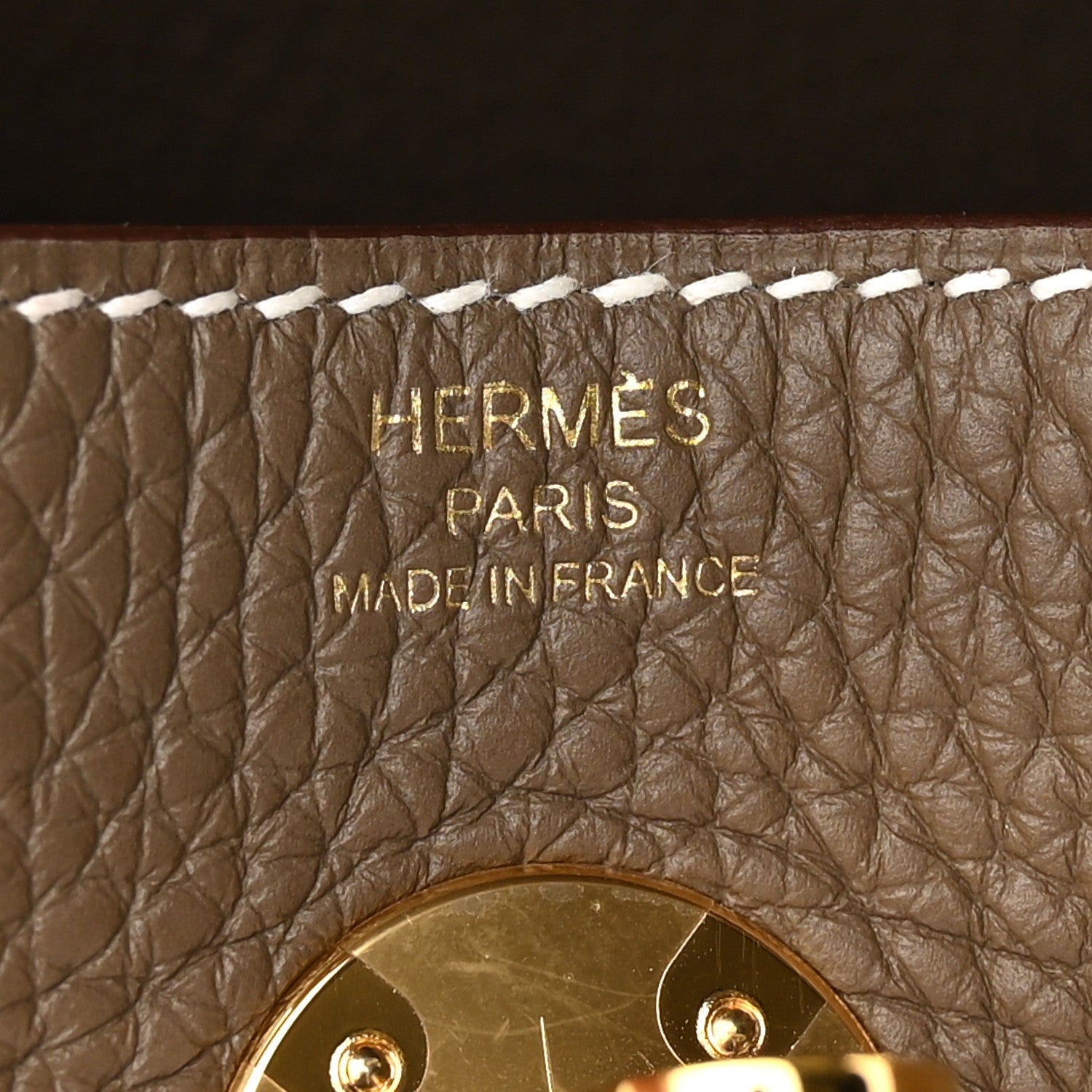 Hermes Taurillon Clemence Lindy 26 Etoupe 6 of 11