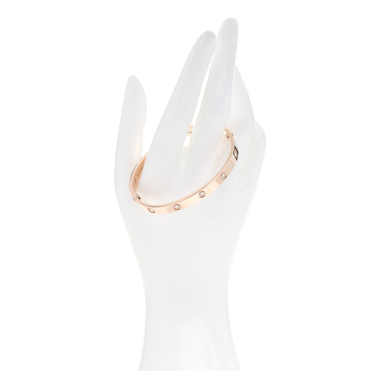 18K Pink Gold 10 Diamond LOVE Bracelet 18