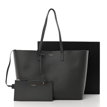 Saint Laurent Calfskin Large Shopping Tote Storm 14 of 14