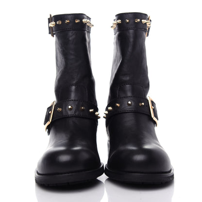 Jimmy Choo Studded Dash Biker Boots 36.5 Black 2 of 9