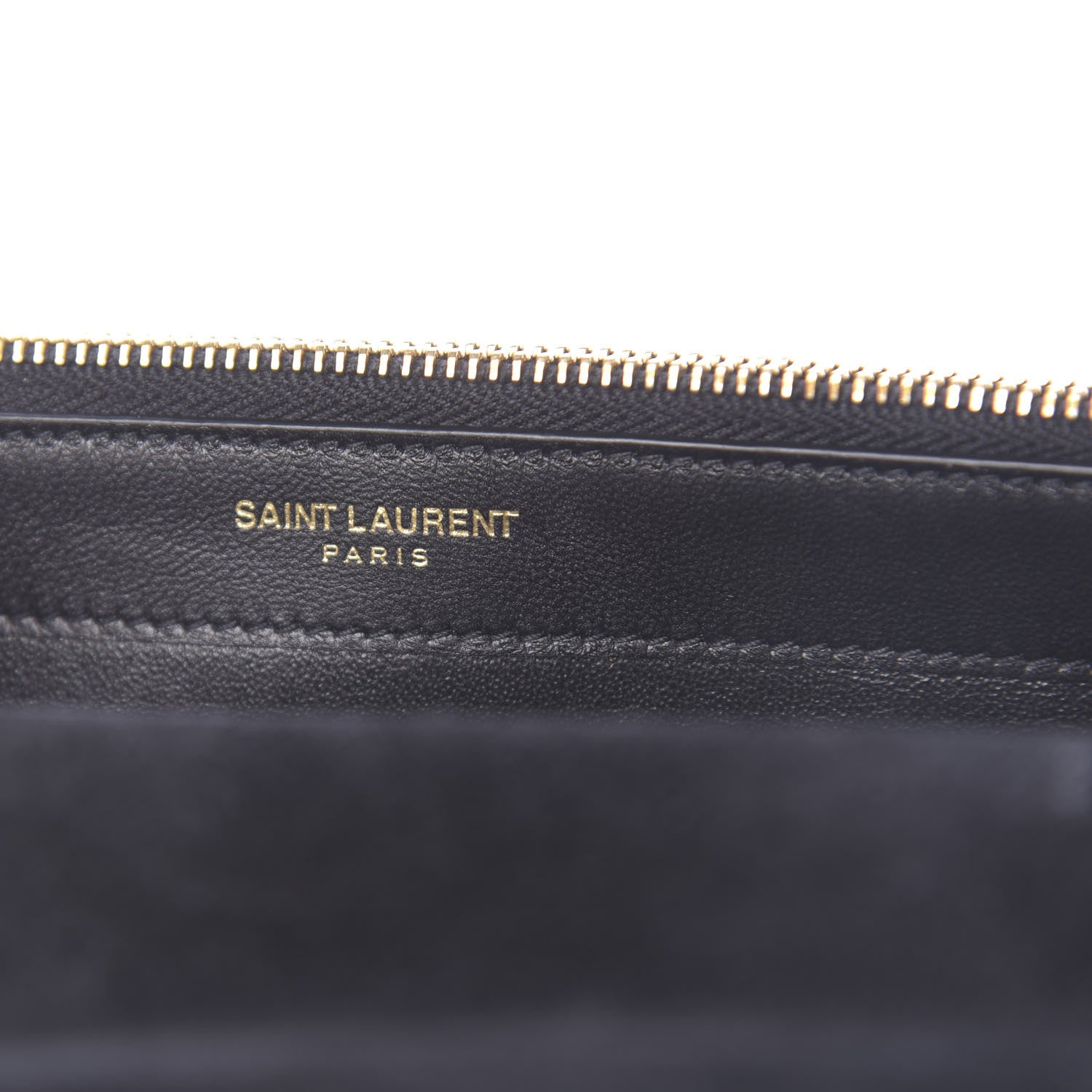 Saint Laurent Metallic Goatskin Lambskin Classic Monogram Kate Tassel Chain Wallet Gold 7 of 10
