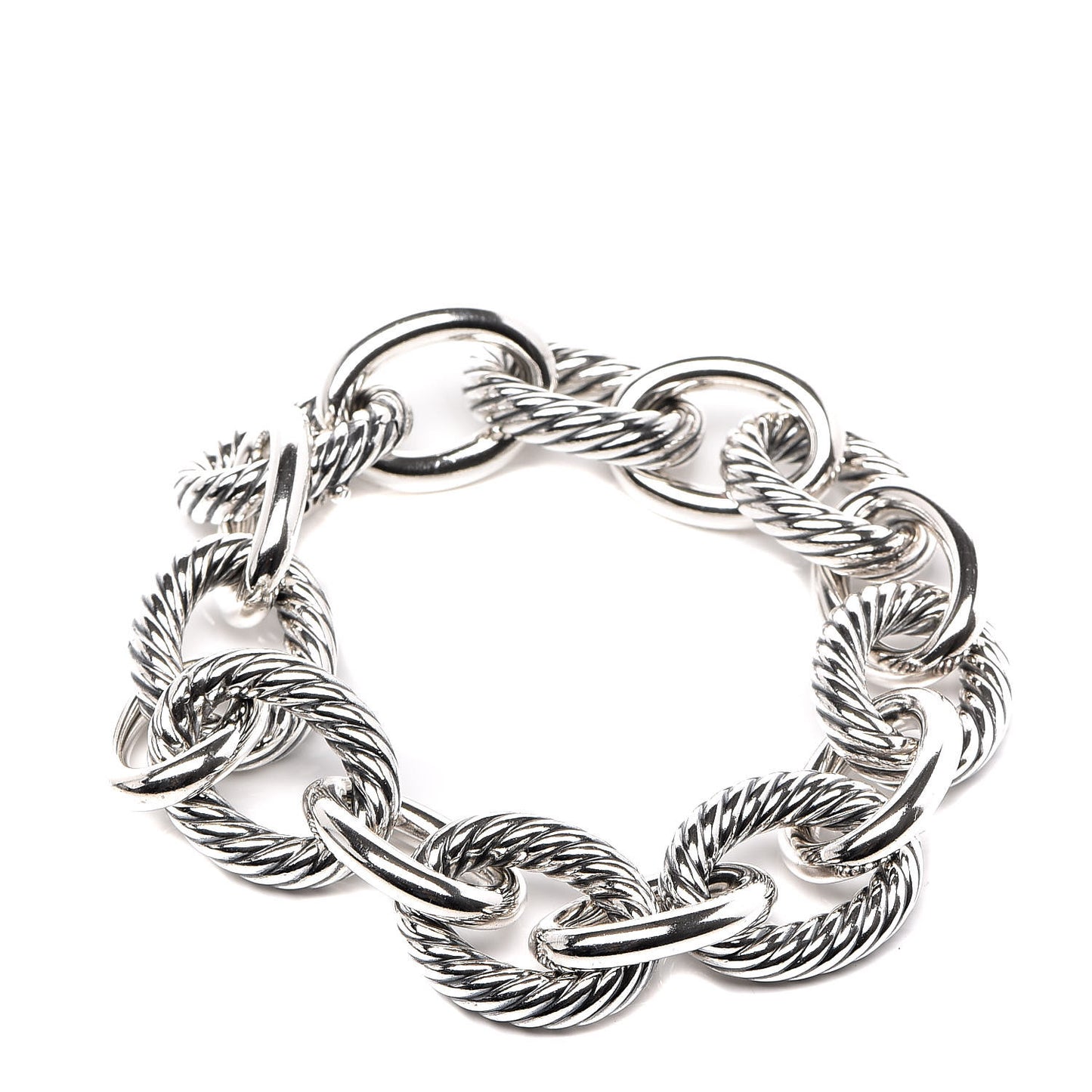 Sterling Silver 17mm Extra Large Oval Link Bracelet