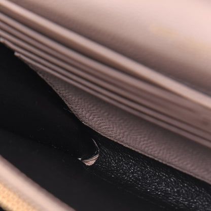 Saint Laurent Grain De Poudre Matelasse Chevron Monogram Chain Wallet Rose Antic 9 of 18