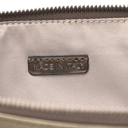 Burberry Metallic Patent Calfskin House Check Sliced Ashcombe Clutch 7 of 9