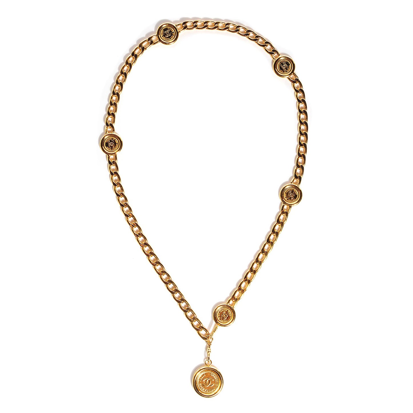 CC Coin Chain Belt Gold