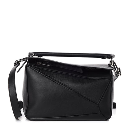 Loewe Calfskin Small Puzzle Bag Black 1 of 9
