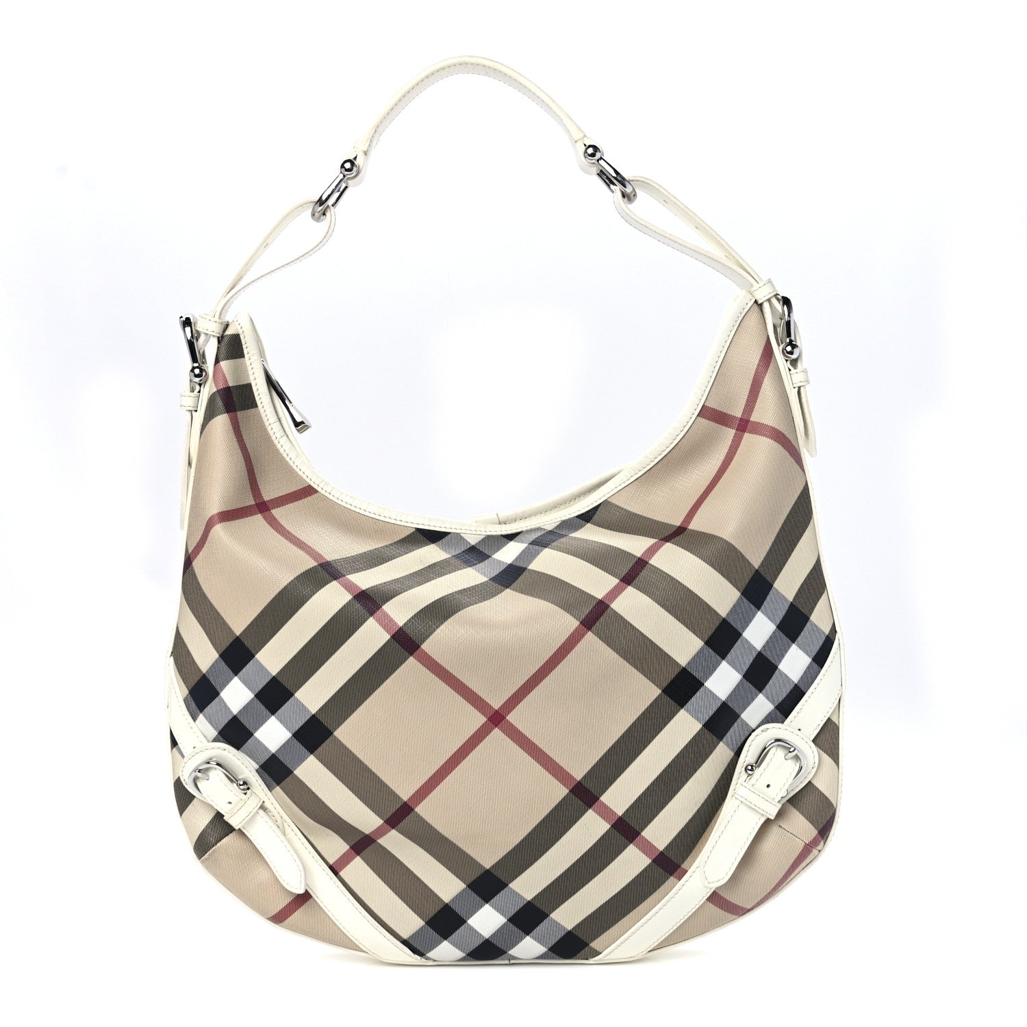 Burberry Supernova Check Large Larkin Hobo White 1 of 12