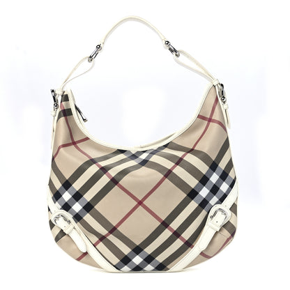 Burberry Supernova Check Large Larkin Hobo White 1 of 12
