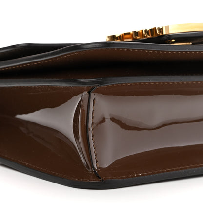 Fendi Vitello Vernice Mou Karligraphy Crossbody Bag Ebano 9 of 10