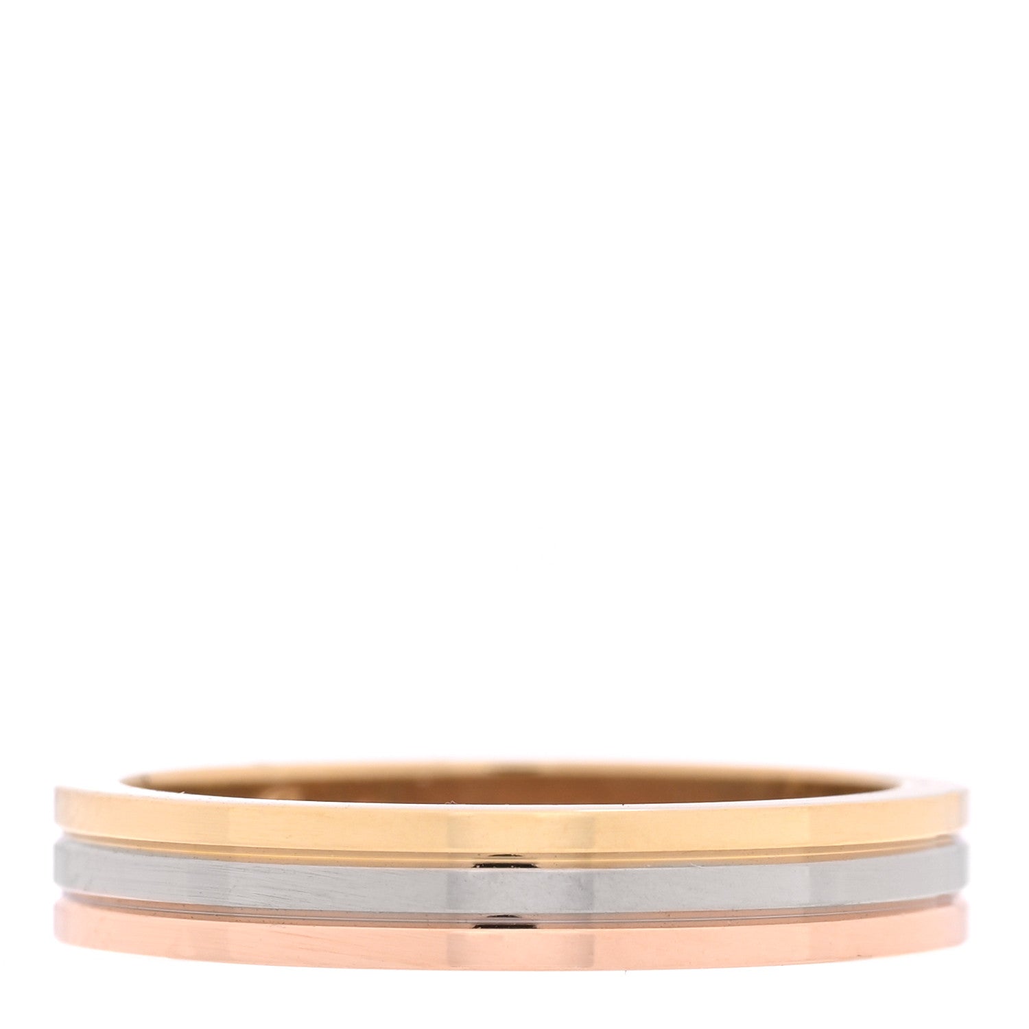 Cartier 18K Pink White Yellow Gold 3.5mm Vendome Louis Cartier Wedding Band Ring  53 6.5 1 of 5