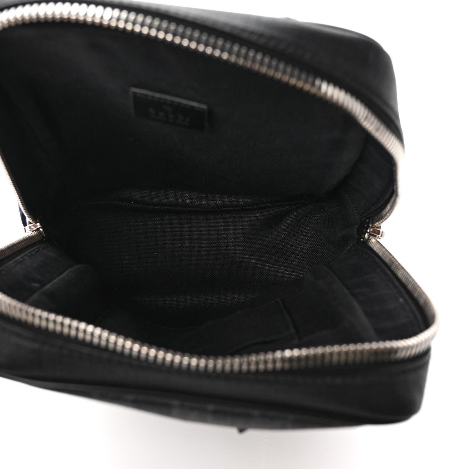 Gucci GG Supreme Monogram Web Belt Bag Black Grey 4 of 10