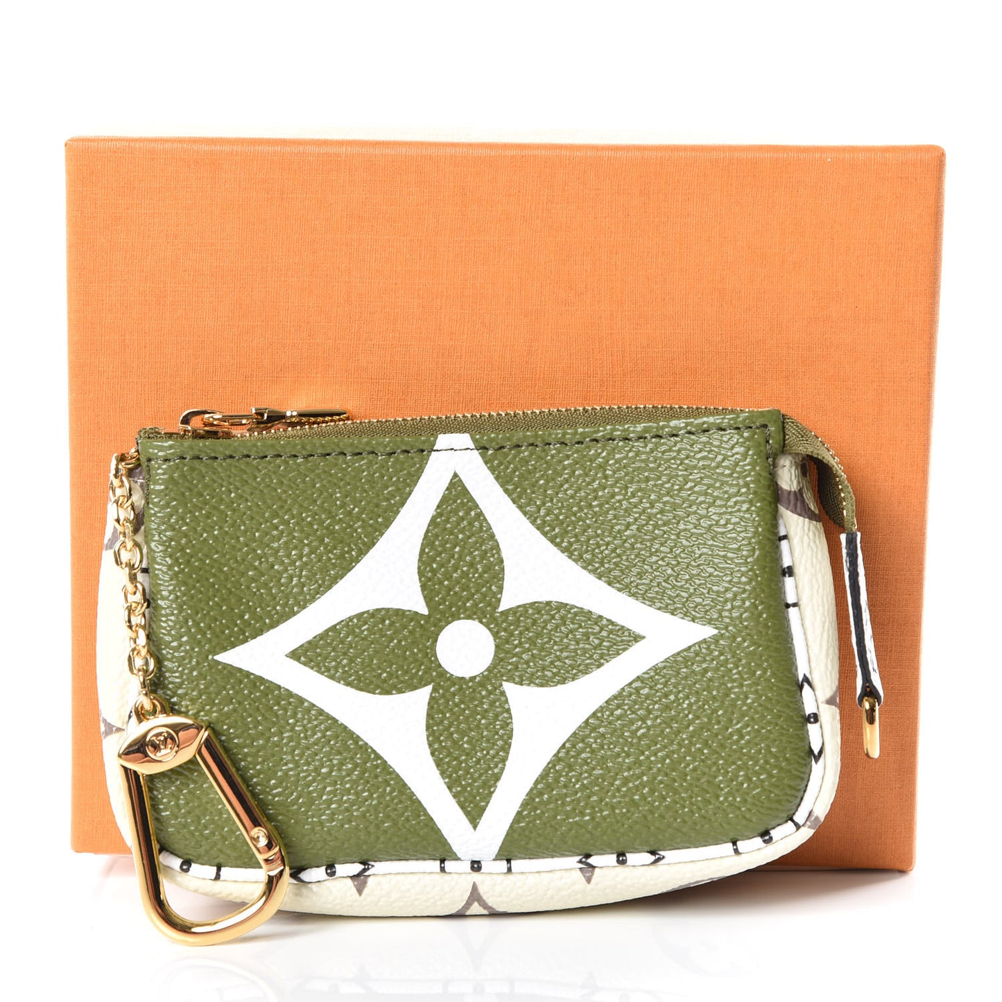 Monogram Giant Micro Pochette Accessories Kaki White