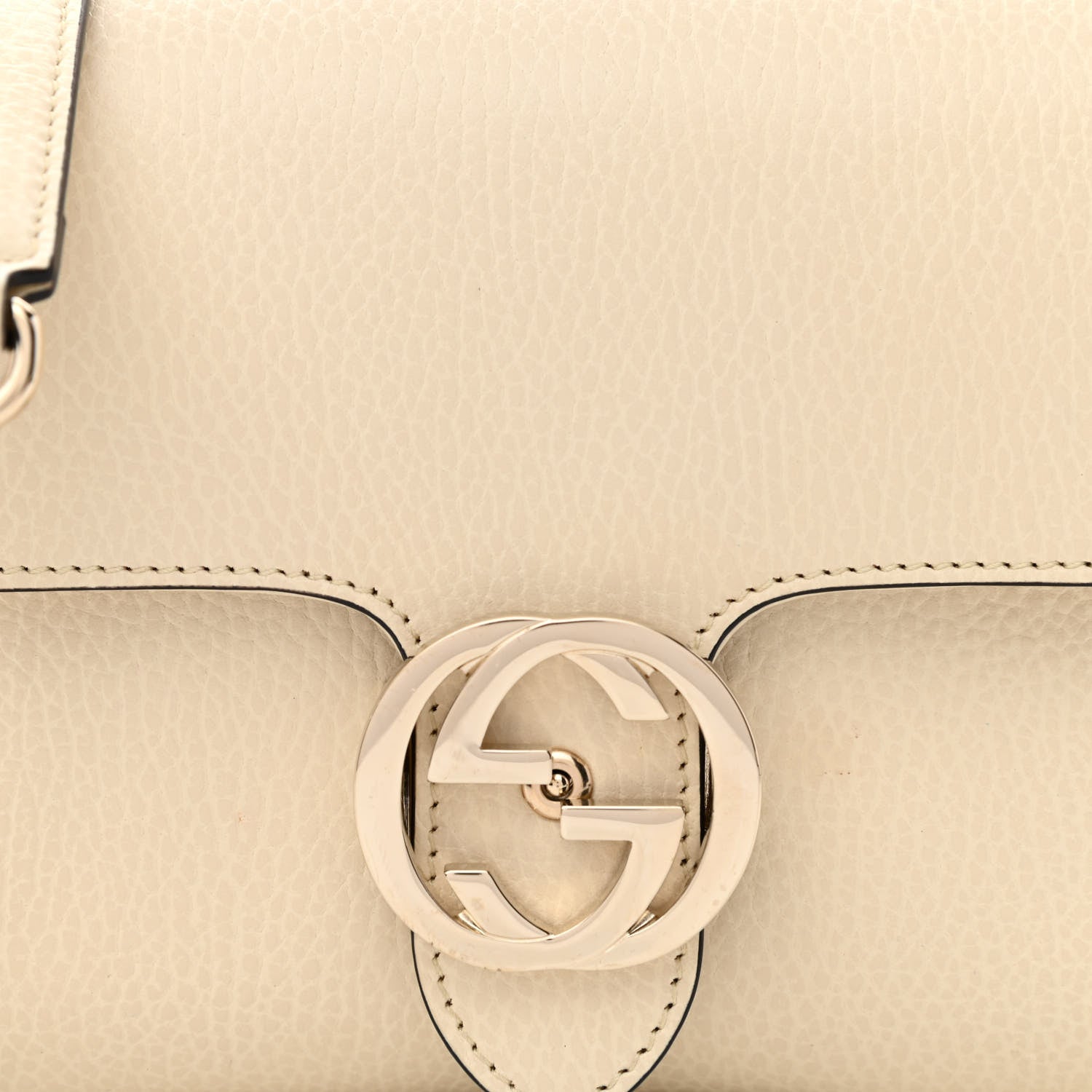 Gucci Dollar Calfskin Interlocking G Crossbody Bag Mystic White 8 of 10