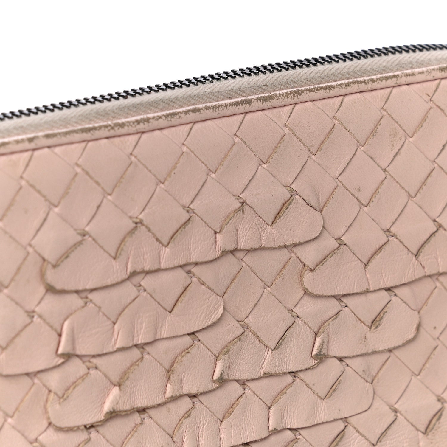 Bottega Veneta Nappa Intrecciato Zip Around Wallet Petal Pink 28 of 36
