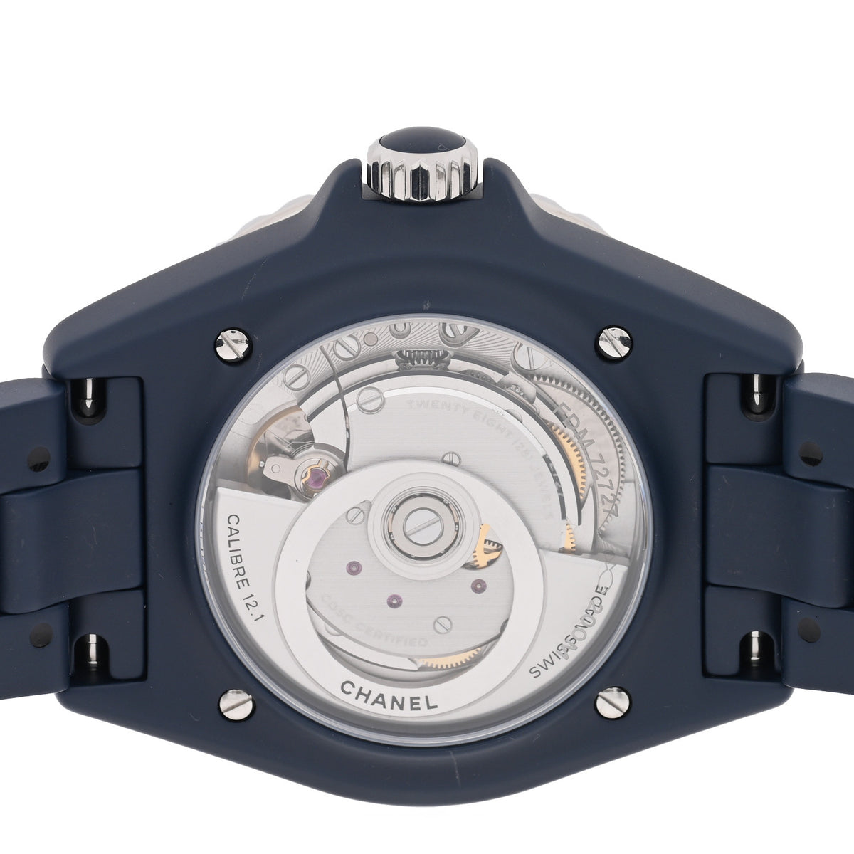 Chanel Stainless Steel Matte Ceramic 38mm J12 Automatic Watch Blue 4 of 5