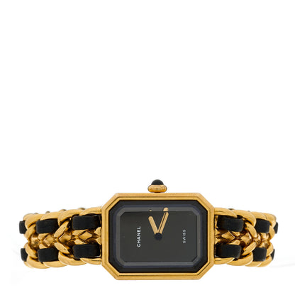 Chanel Stainless Steel Lambskin 20mm Chain Premiere Quartz Watch Gold M 2 of 4