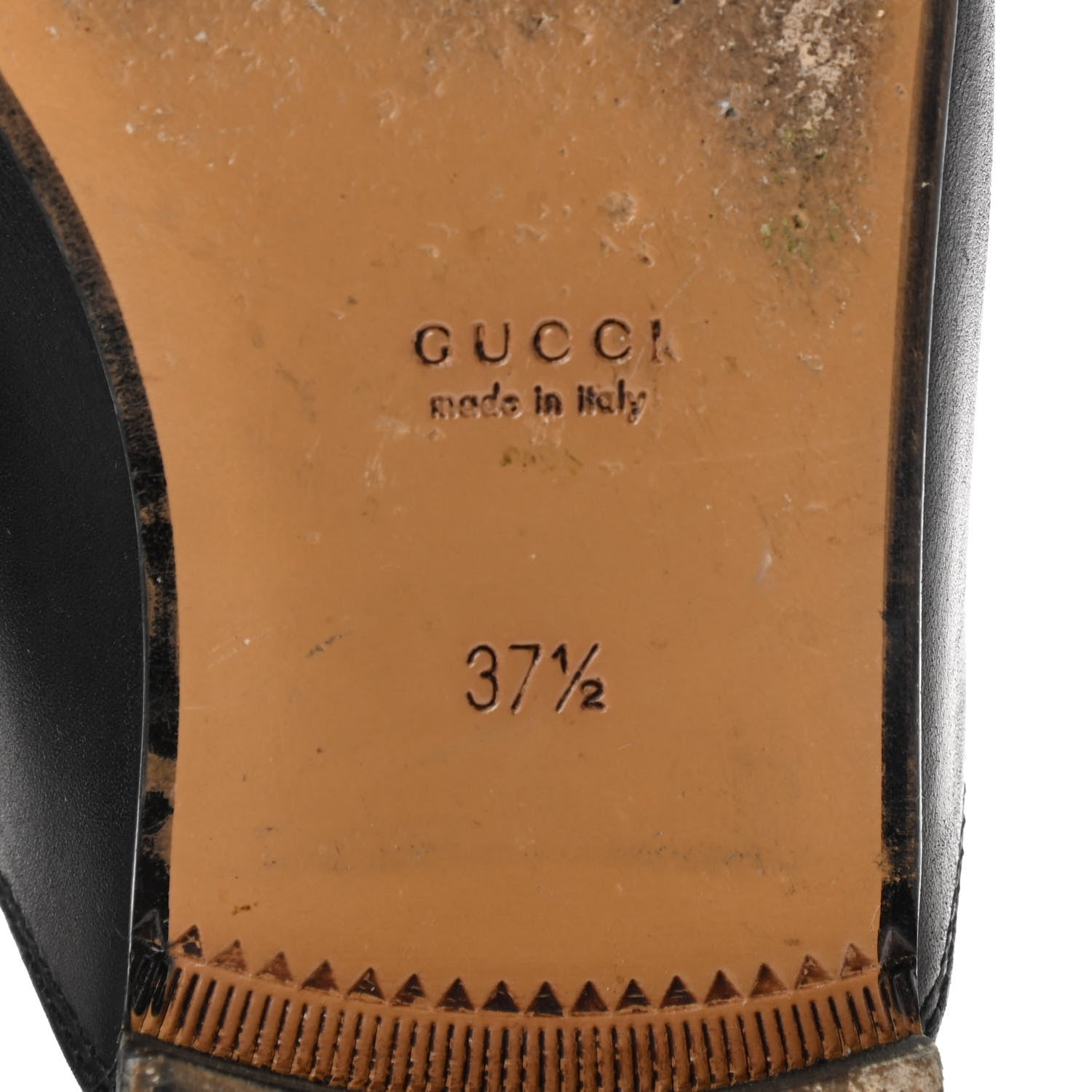Gucci Calfskin Womens Princetown Slippers 37.5 Black 6 of 8