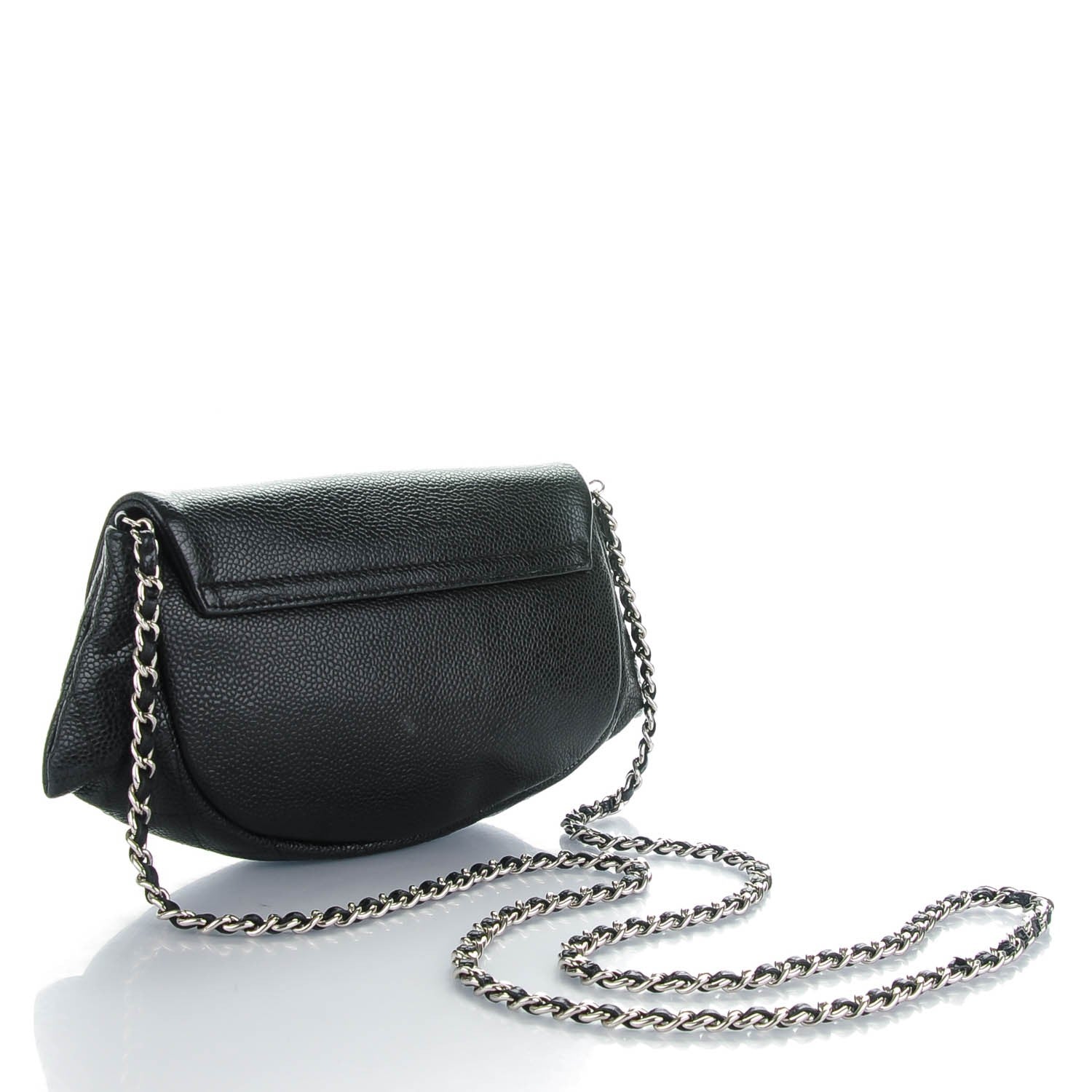 Chanel Caviar Half Moon Wallet On Chain WOC Black 3 of 8