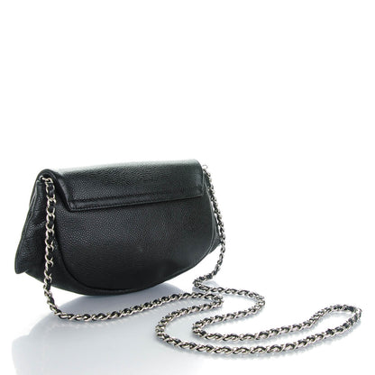 Chanel Caviar Half Moon Wallet On Chain WOC Black 3 of 8