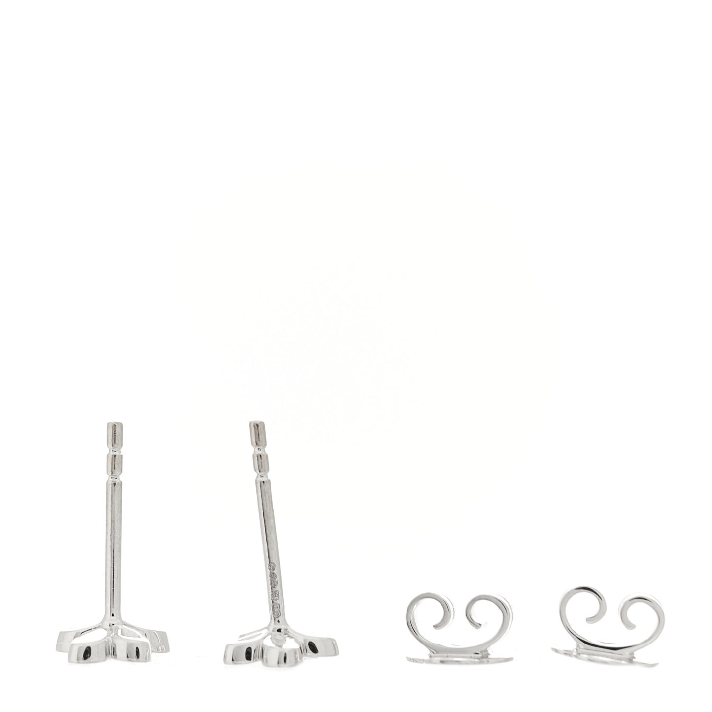 18K White Gold Diamond Petite Pave Flower Earrings