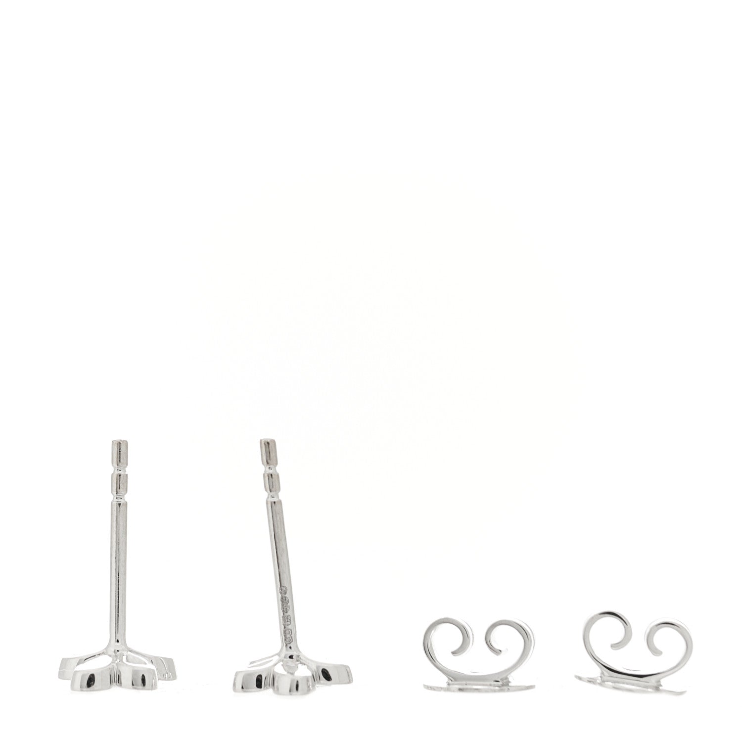 Graff 18K White Gold Diamond Petite Pave Flower Earrings 3 of 5