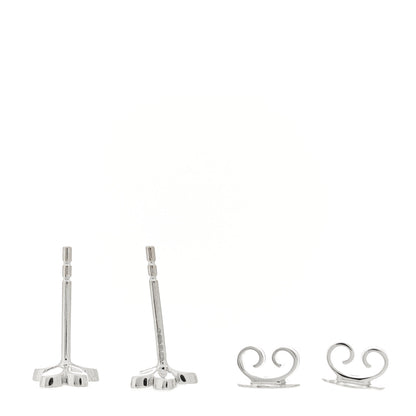 Graff 18K White Gold Diamond Petite Pave Flower Earrings 3 of 5
