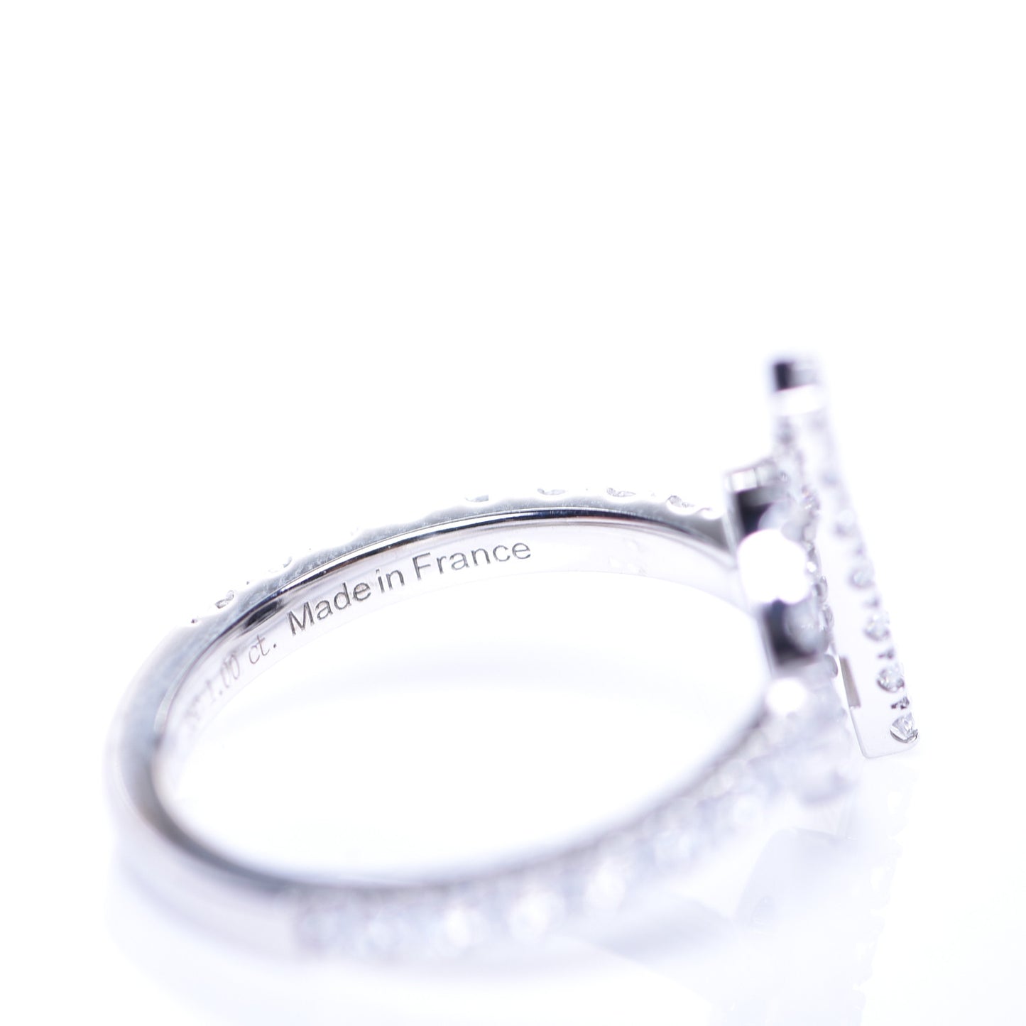 18K White Gold Diamond Finesse Ring 52 6