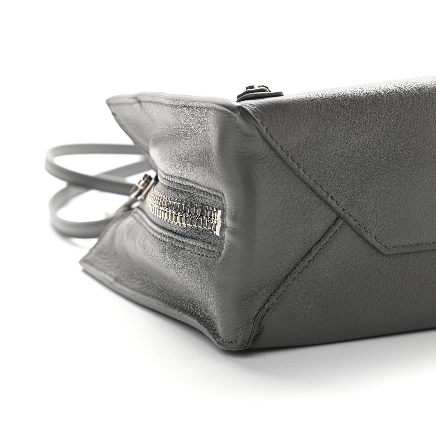 Balenciaga Calfskin Papier Mini A4 Zip Around Tote Gris Metal 8 of 9
