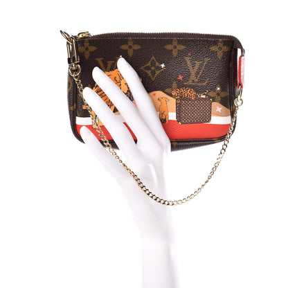Louis Vuitton Monogram 2018 Christmas Animation Mini Cats Pochette Accessories 2 of 8