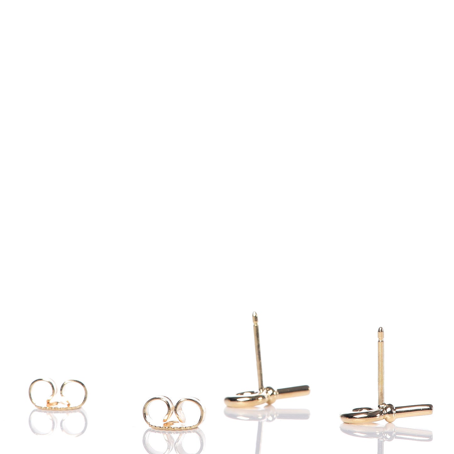 18K Yellow Gold Mini Key Earrings