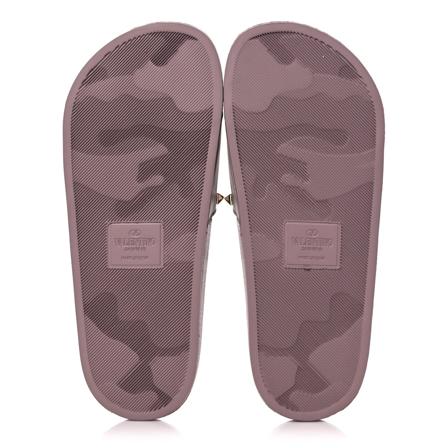 Rubber Rockstud Slide Sandals 39 Poudre