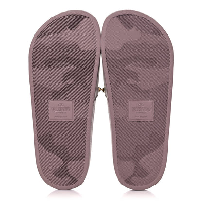 Valentino Garavani Rubber Rockstud Slide Sandals 39 Poudre 5 of 7