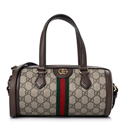 Gucci GG Supreme Monogram Web Small Ophidia Boston Bag Brown 1 of 11