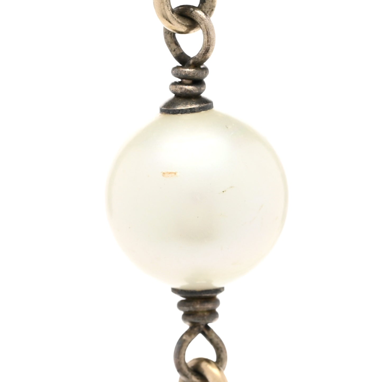Baguette Crystal Large CC Necklace Pink