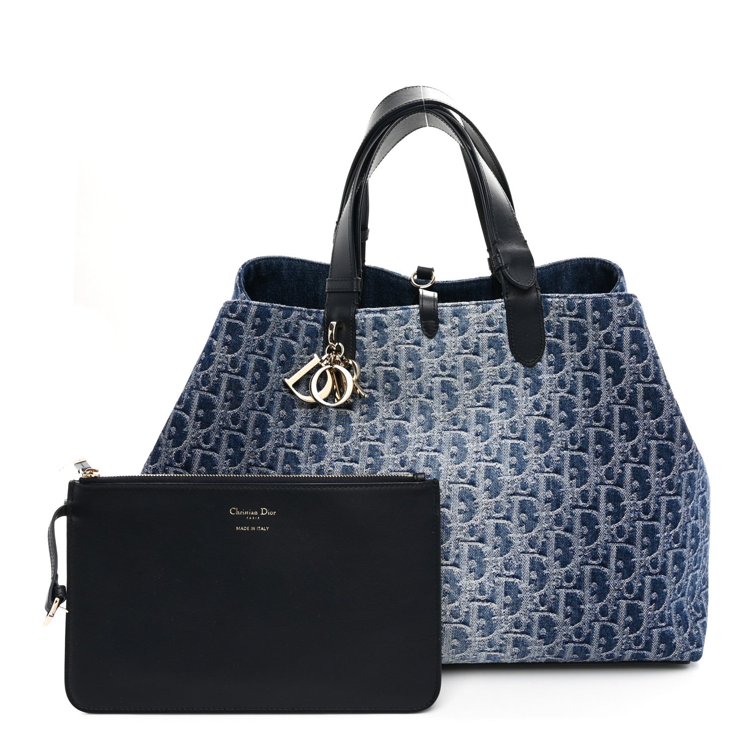 Christian Dior DIOR Denim Jacquard Oblique Large Toujours Blue 3 of 11