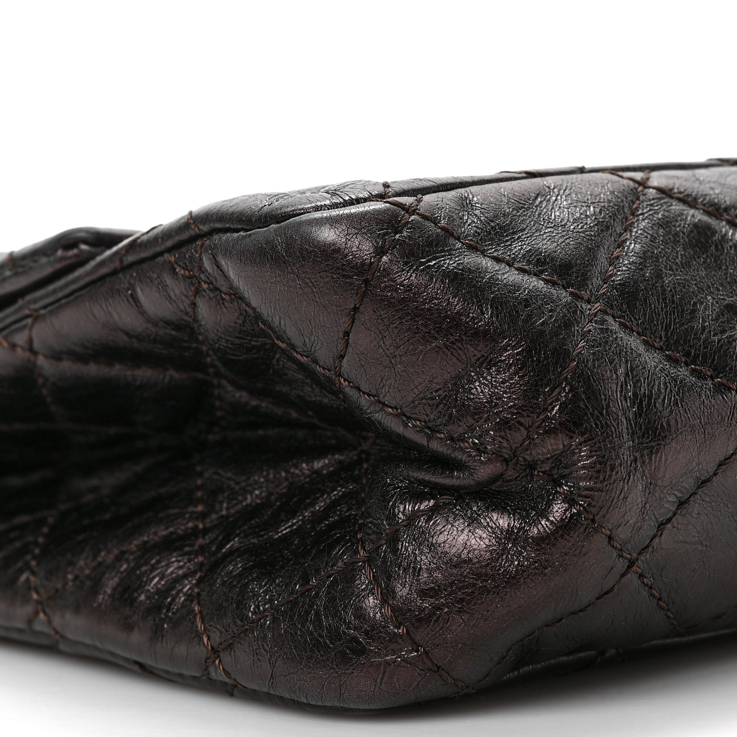 Metallic Aged Calfskin Quilted 2.55 Reissue 226 Flap Brown