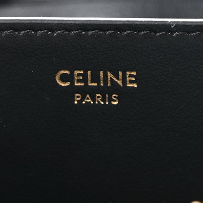 Celine Calfskin Triomphe Zipped Compact Wallet Black 6 of 9
