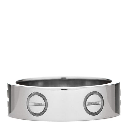 Cartier 18K White Gold 5.5mm LOVE Ring 50 5.25 3 of 5