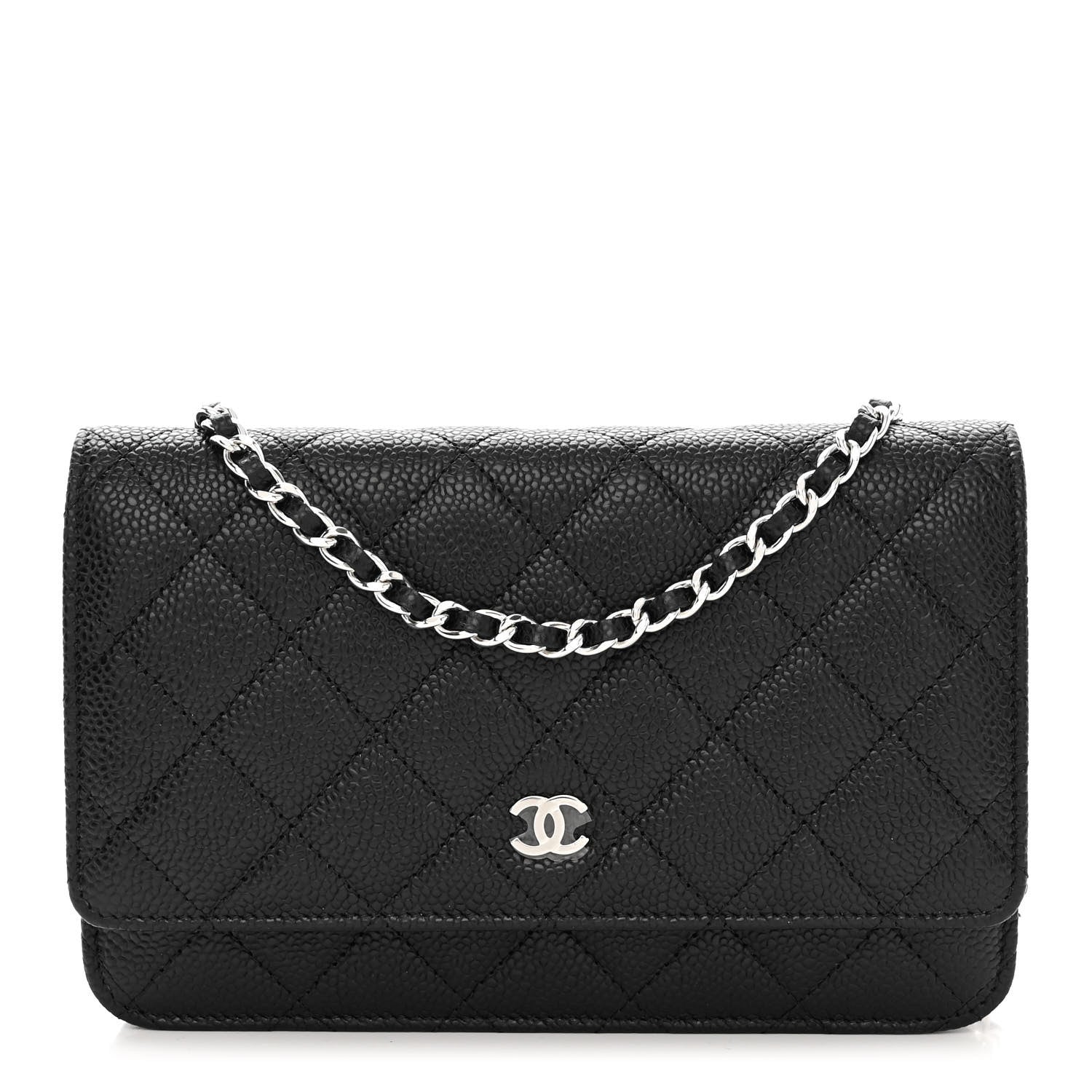 Chanel Caviar Quilted Wallet on Chain WOC Black 1 of 12