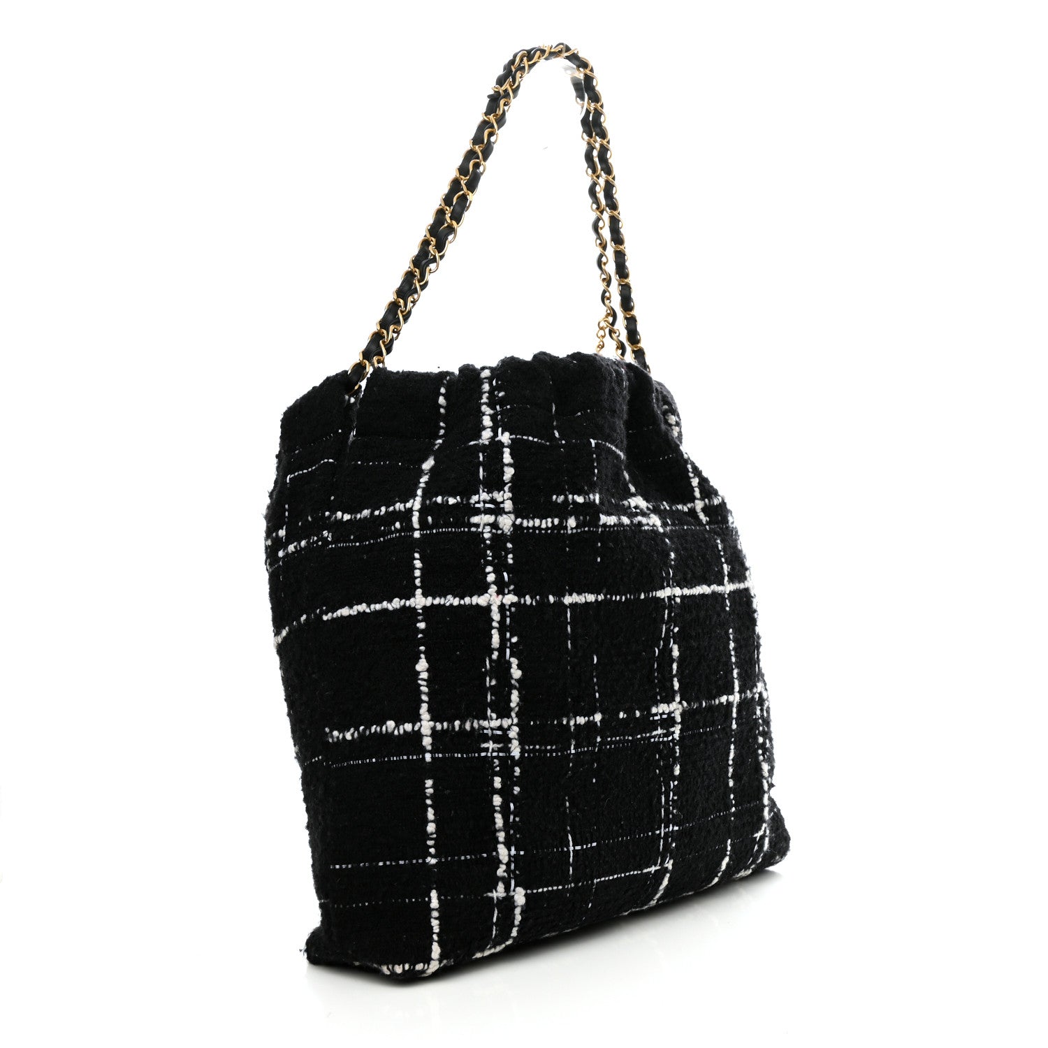 Chanel Wool Tweed Quilted Chanel 22 Black Multicolor 4 of 11