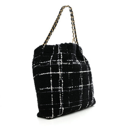 Chanel Wool Tweed Quilted Chanel 22 Black Multicolor 4 of 11