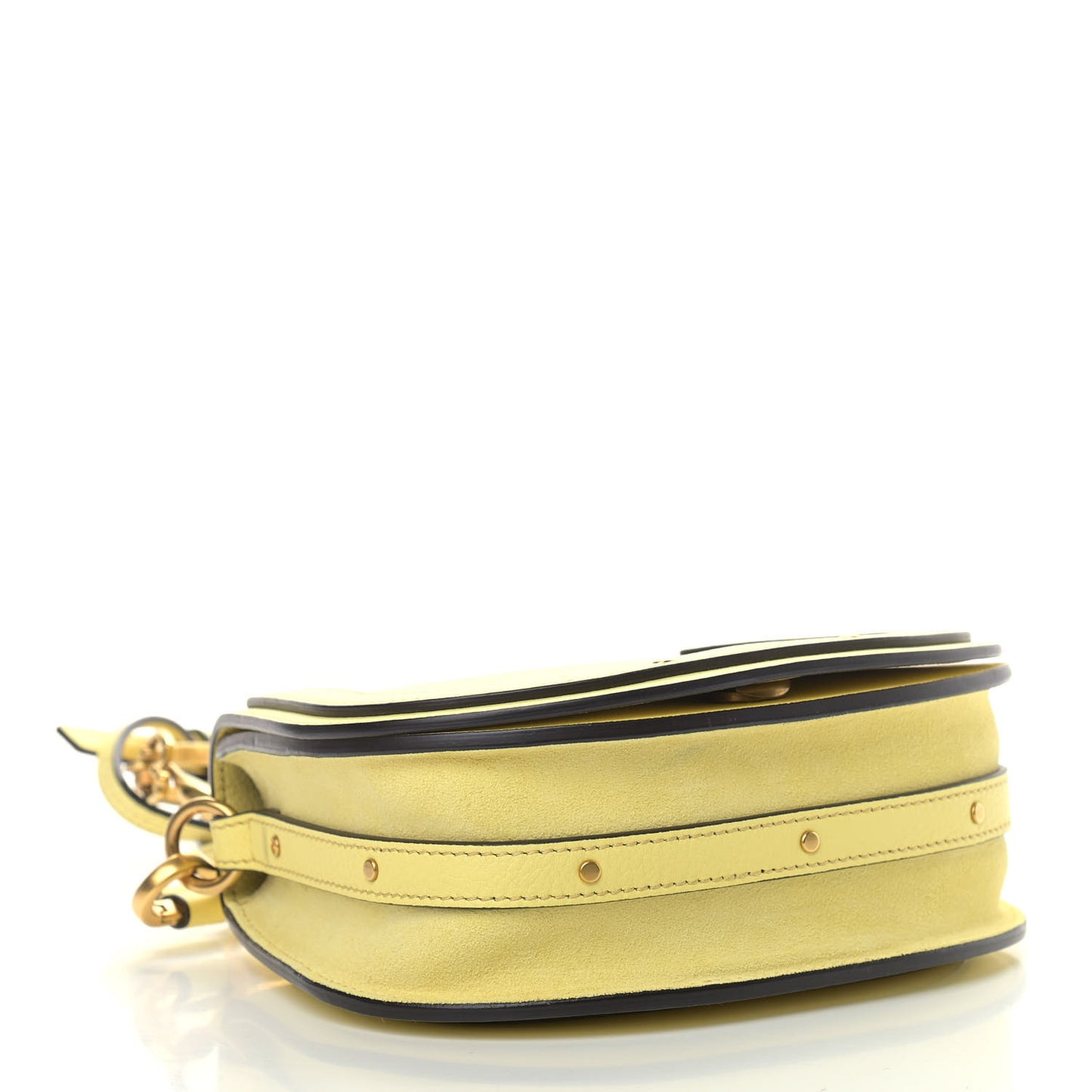 Calfskin Suede Small Nile Bracelet Bag Lemonade