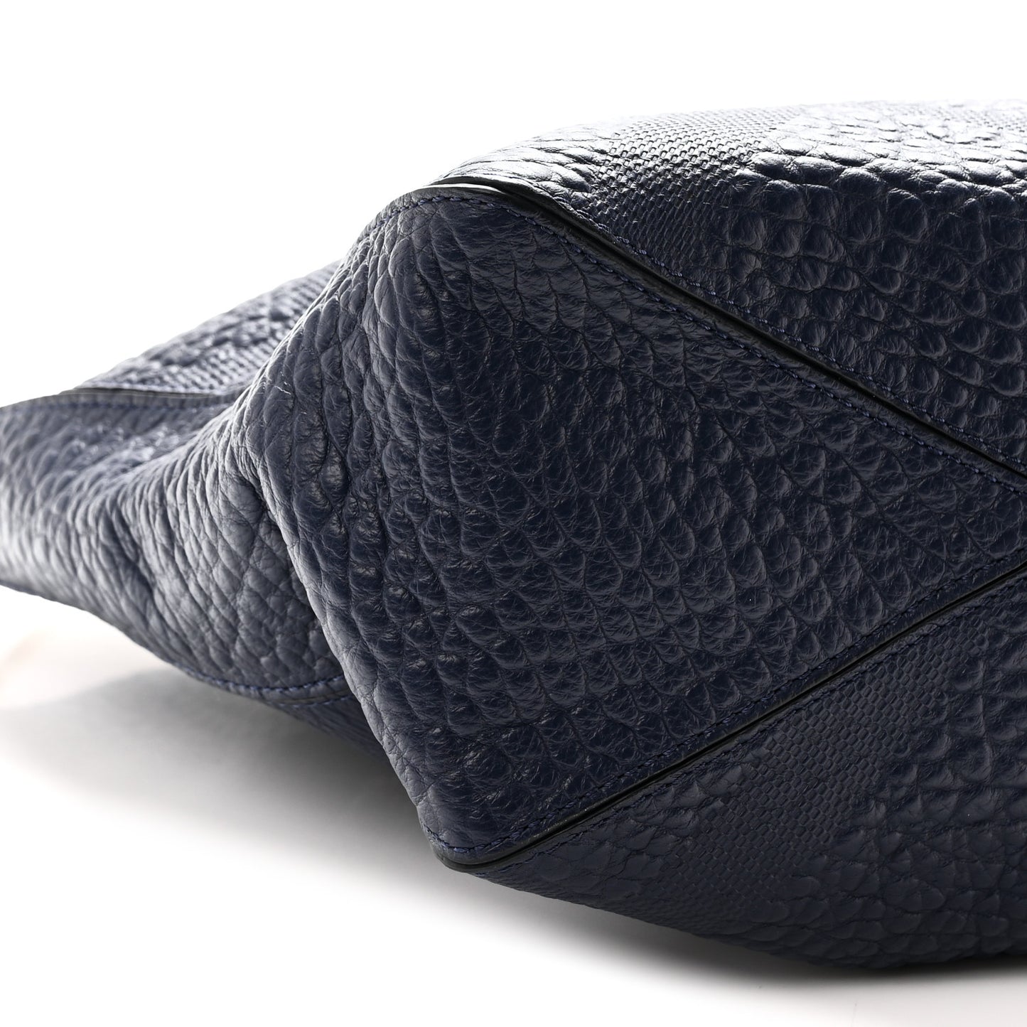 Heritage Grain Check Embossed Medium Dewsbury Tote Blue Carbon