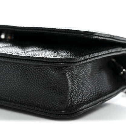 Chanel Caviar Quilted Wallet on Chain WOC Black 11 of 12