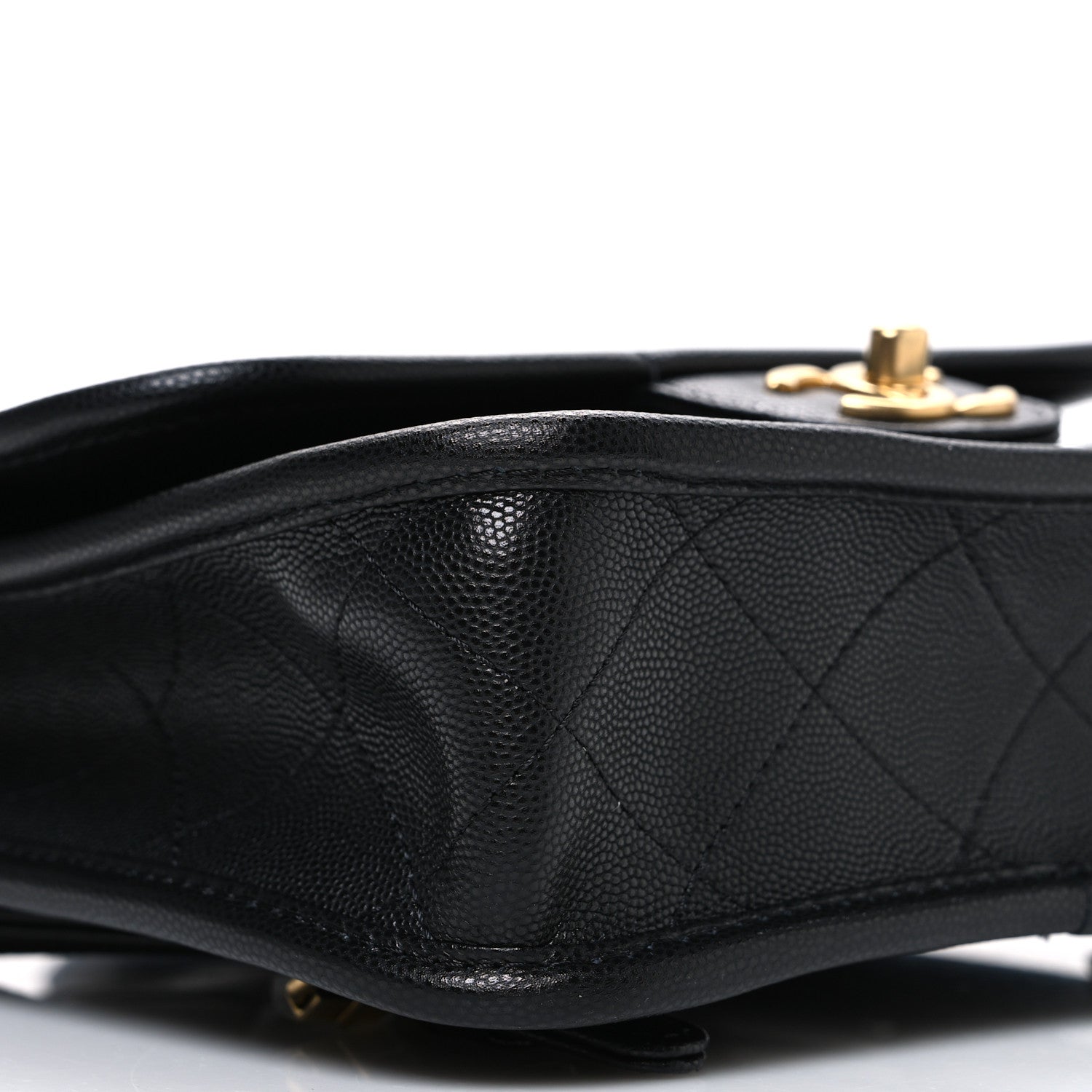 Chanel Caviar Quilted Small School Memory Top Handle Flap Black 9 of 10