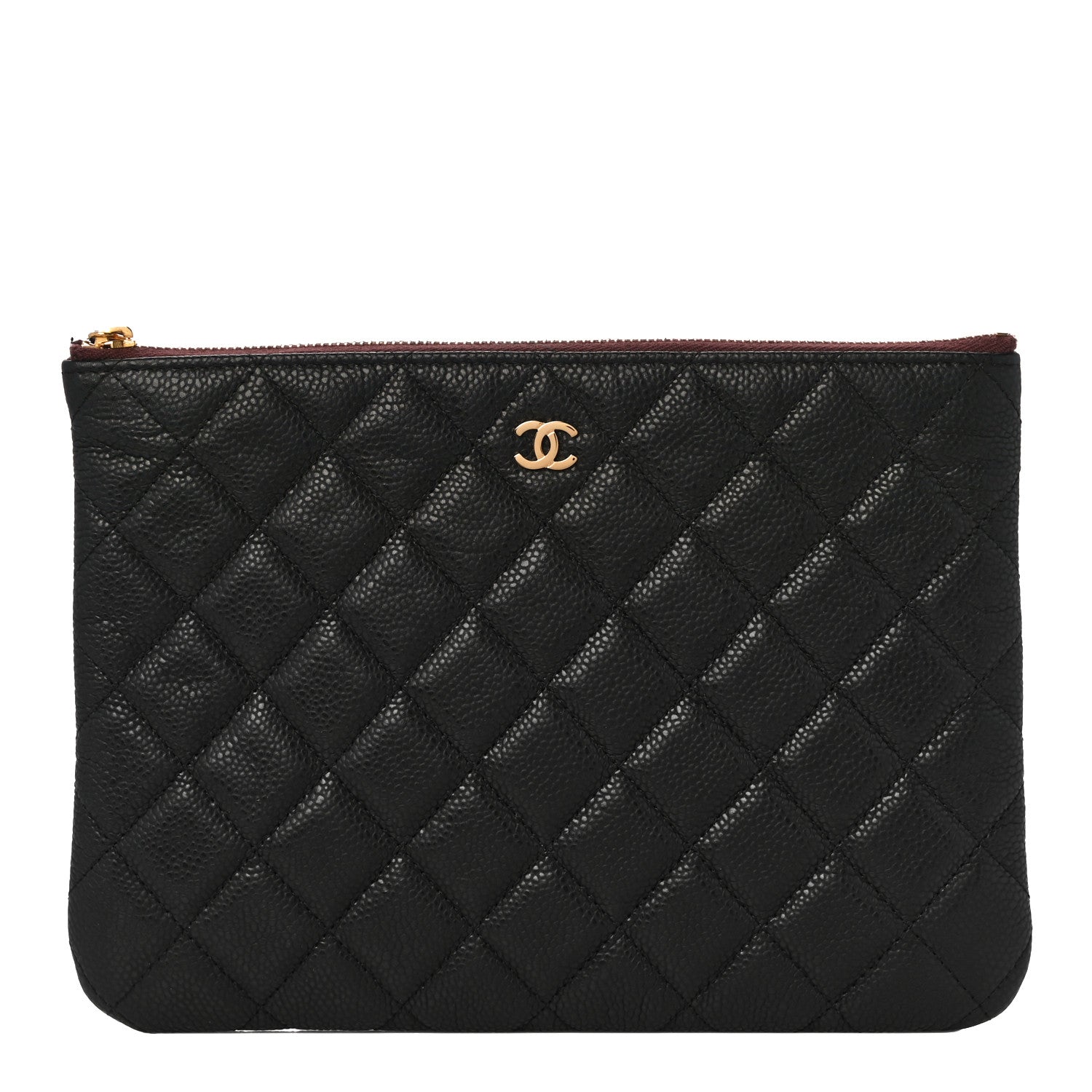 Chanel Caviar Quilted Medium Cosmetic Case Black 1 of 10