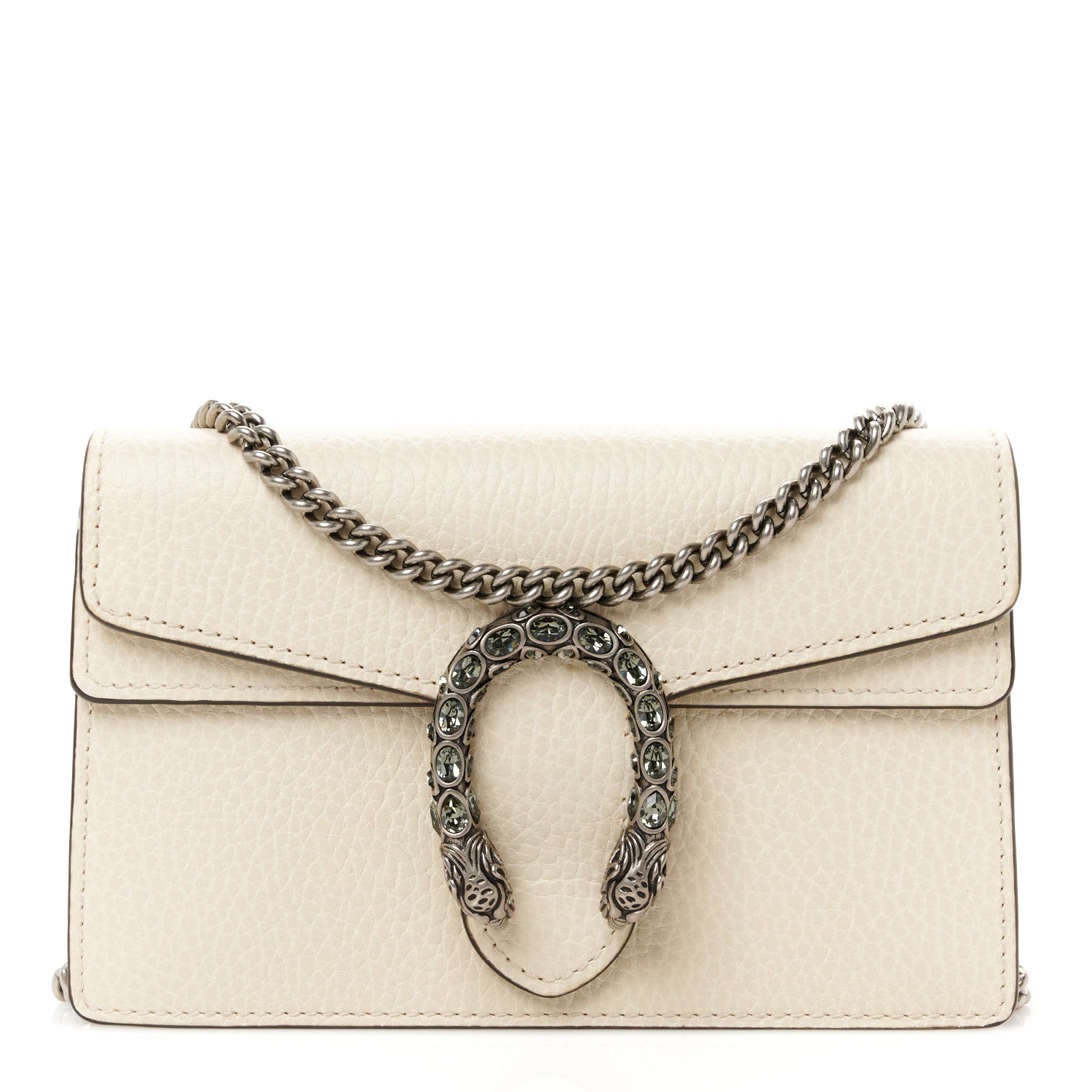 Gucci Dollar Calfskin Crystal Super Mini Dionysus Shoulder Bag Mystic White Black Diamond 1 of 9