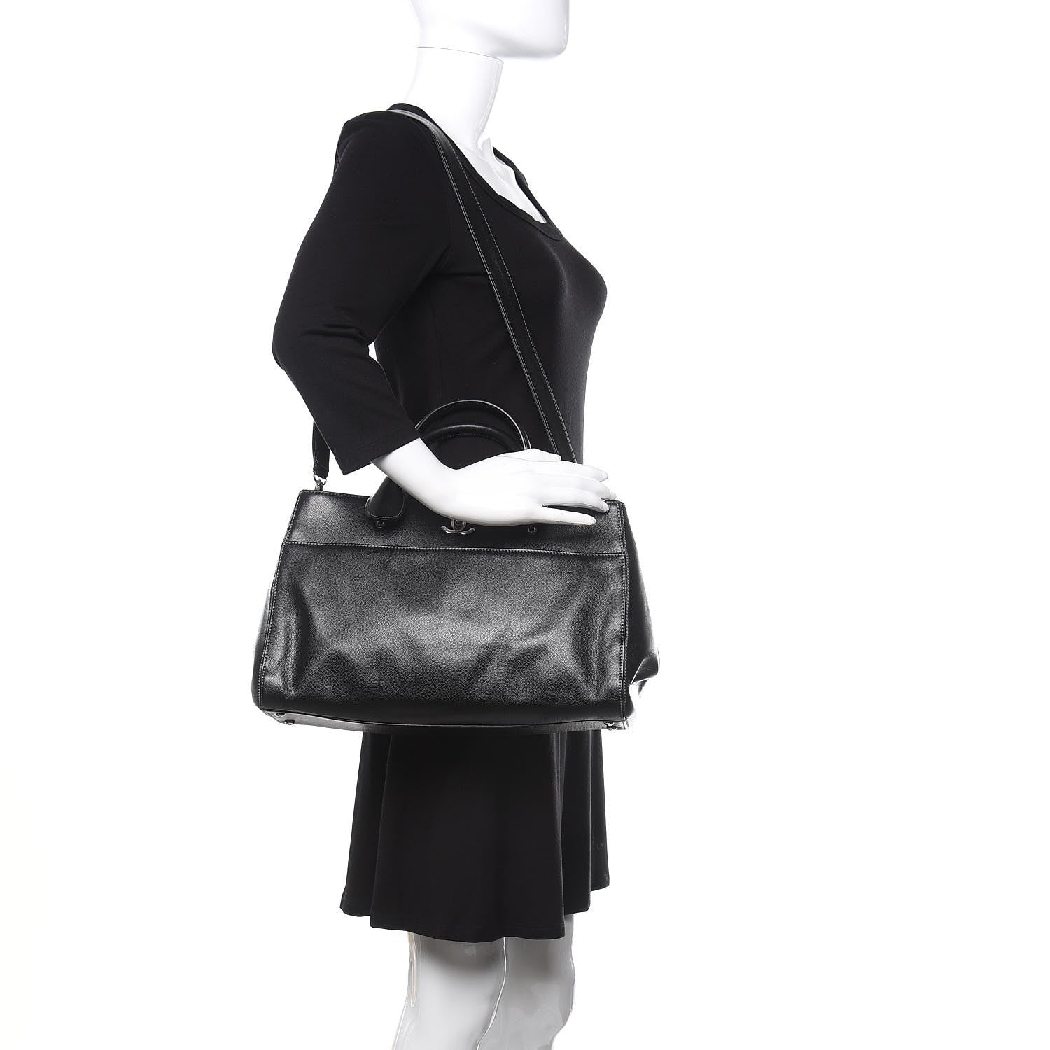 Chanel Caviar Cerf Executive Shopper Tote Black 2 of 12