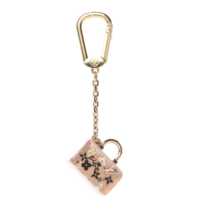 Louis Vuitton Resin Inclusion Speedy Bag Charm Key Chain Beige 1 of 2